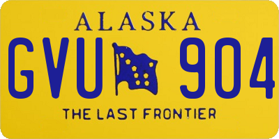 AK license plate GVU904