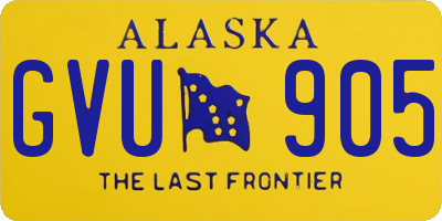 AK license plate GVU905