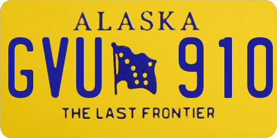 AK license plate GVU910