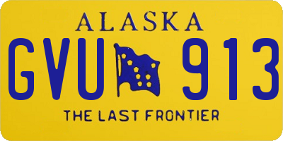 AK license plate GVU913