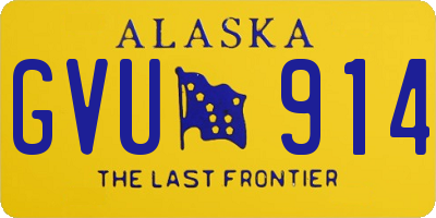 AK license plate GVU914