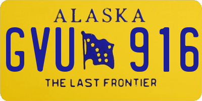 AK license plate GVU916