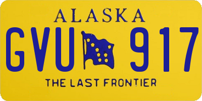 AK license plate GVU917