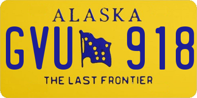 AK license plate GVU918