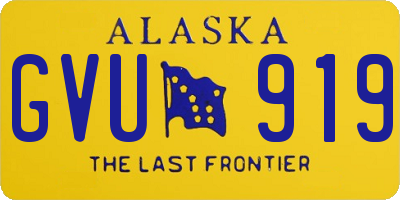 AK license plate GVU919