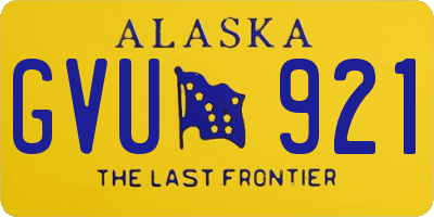 AK license plate GVU921