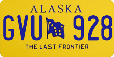 AK license plate GVU928