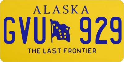 AK license plate GVU929