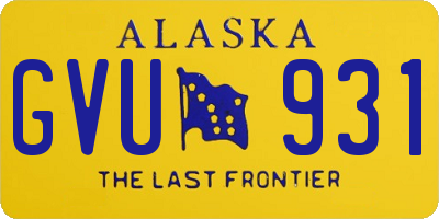 AK license plate GVU931