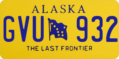 AK license plate GVU932