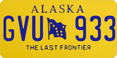 AK license plate GVU933