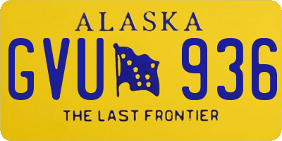 AK license plate GVU936