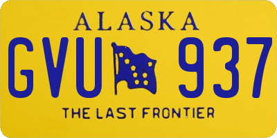 AK license plate GVU937