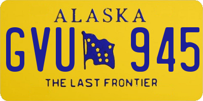 AK license plate GVU945