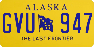 AK license plate GVU947