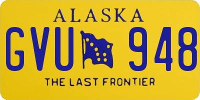 AK license plate GVU948