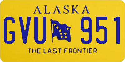 AK license plate GVU951