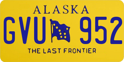 AK license plate GVU952