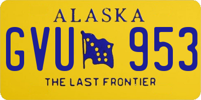 AK license plate GVU953