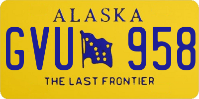 AK license plate GVU958