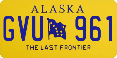 AK license plate GVU961