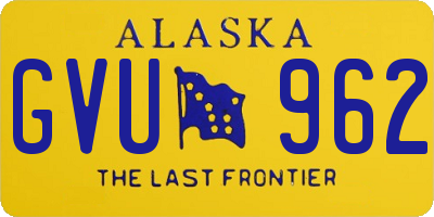 AK license plate GVU962