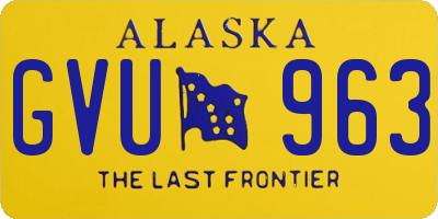 AK license plate GVU963