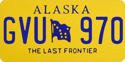 AK license plate GVU970