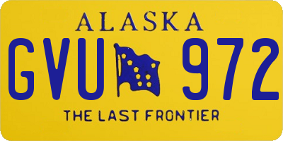 AK license plate GVU972