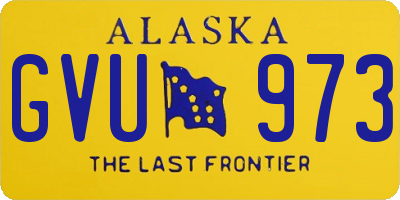 AK license plate GVU973