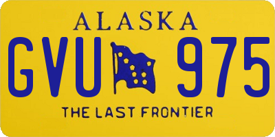 AK license plate GVU975