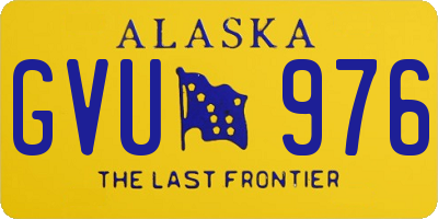 AK license plate GVU976