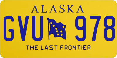 AK license plate GVU978