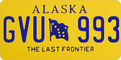 AK license plate GVU993