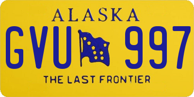 AK license plate GVU997