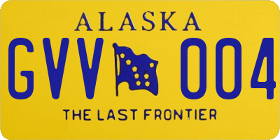 AK license plate GVV004