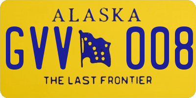 AK license plate GVV008