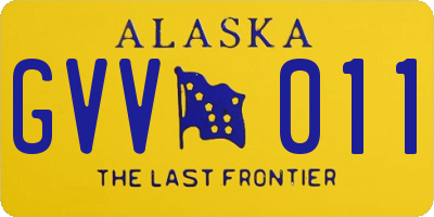 AK license plate GVV011