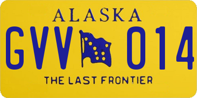 AK license plate GVV014