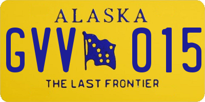 AK license plate GVV015