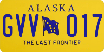 AK license plate GVV017