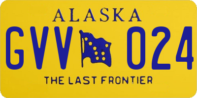 AK license plate GVV024