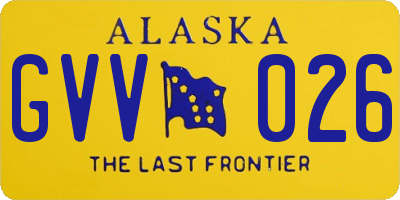 AK license plate GVV026