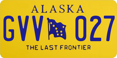 AK license plate GVV027