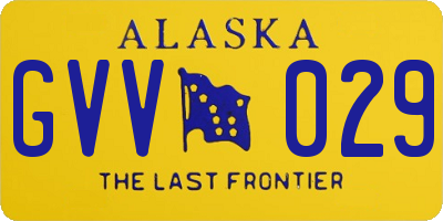 AK license plate GVV029