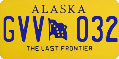 AK license plate GVV032