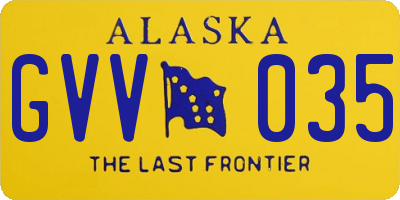 AK license plate GVV035