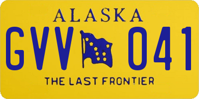 AK license plate GVV041