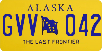 AK license plate GVV042