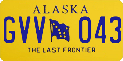 AK license plate GVV043